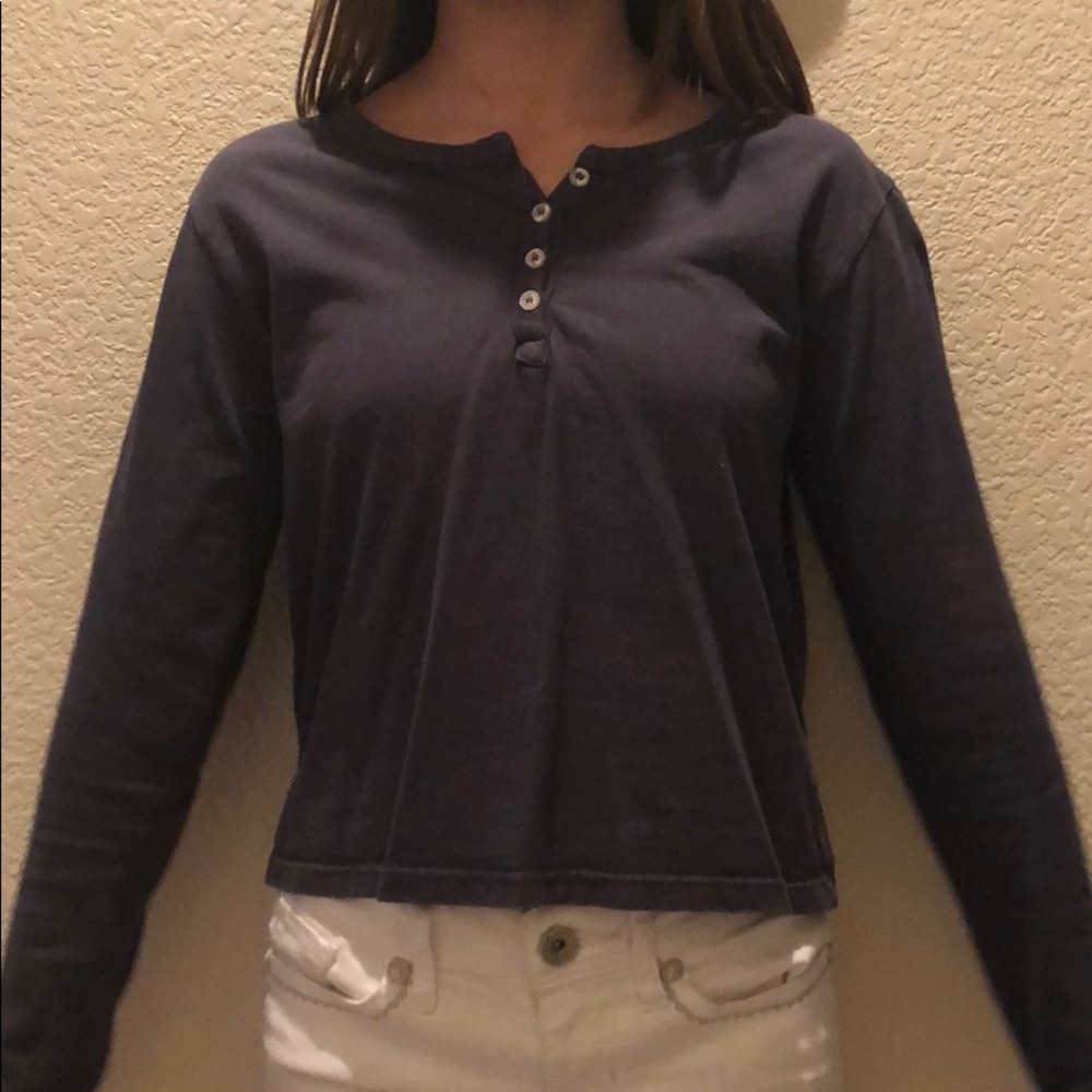 Blue long sleeve tee